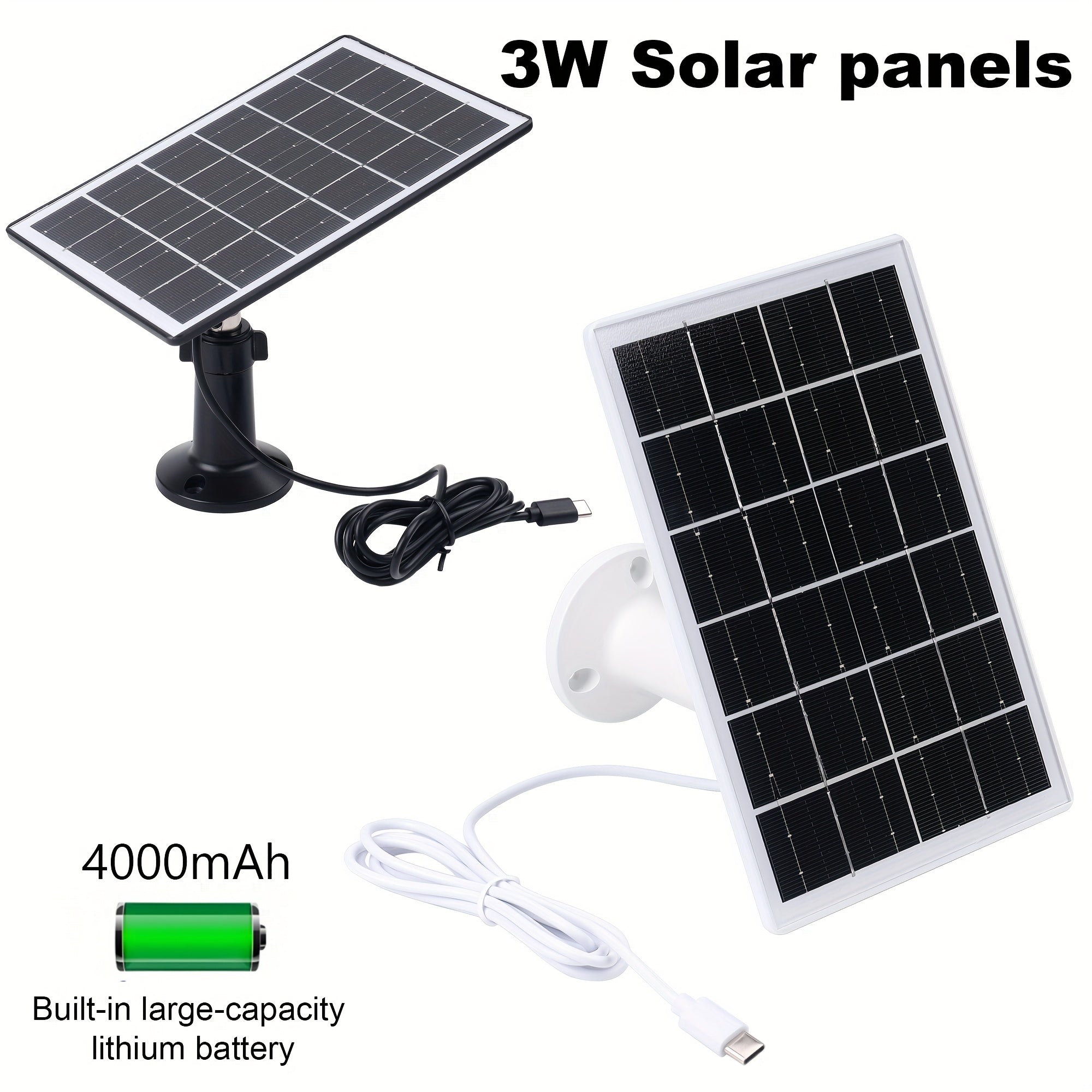 3W Solar Battery Charging Board, Equipped with A Large-capacity Rechargeable Lithium Battery (4200 Milliampere-hours), 5V Solar Battery Charging Board Is Used for Fans And 3C Electronic Devices Such As Mobile Phones, A Portable Emergency Power Source,