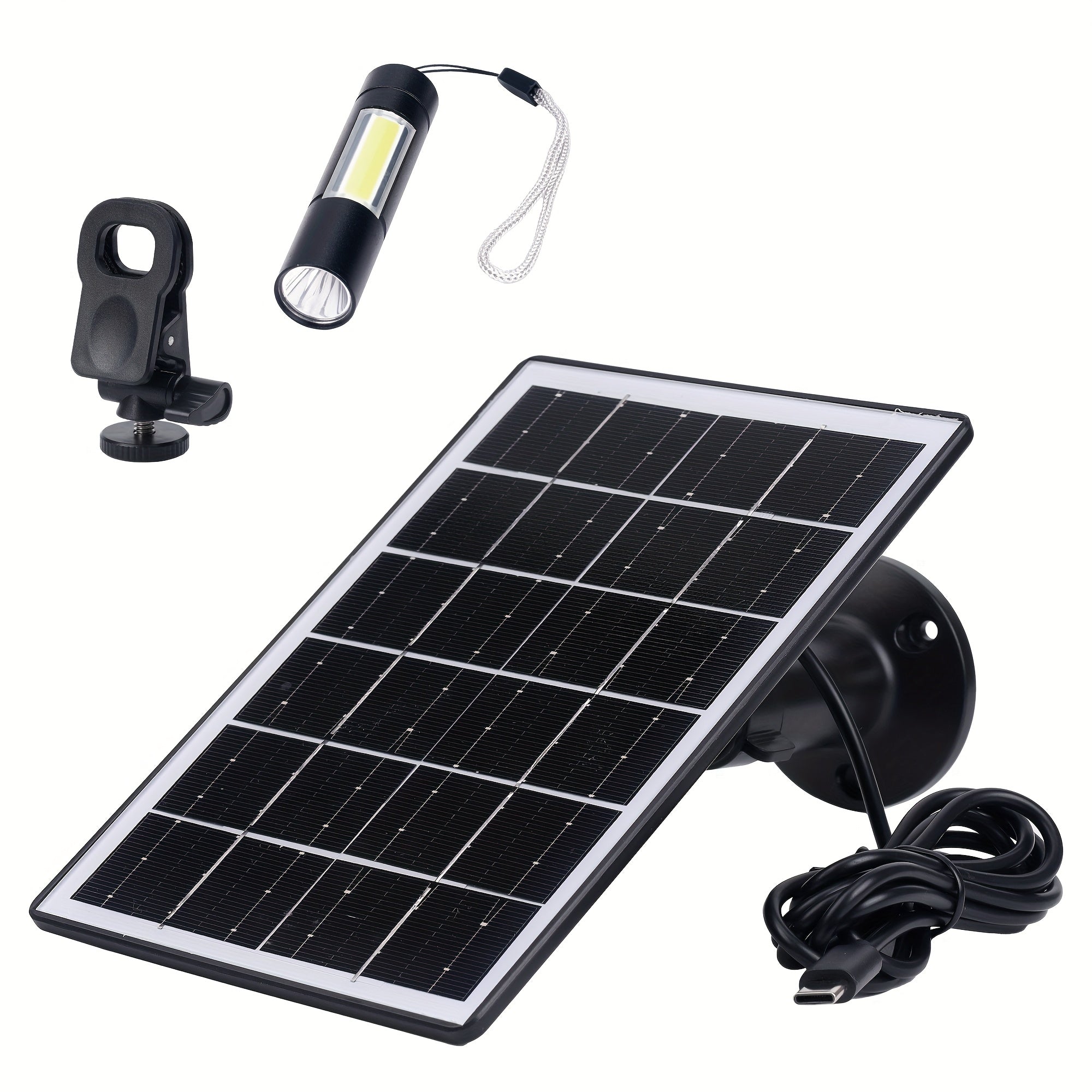 3W Solar Battery Charging Board, Equipped with A Large-capacity Rechargeable Lithium Battery (4200 Milliampere-hours), 5V Solar Battery Charging Board Is Used for Fans And 3C Electronic Devices Such As Mobile Phones, A Portable Emergency Power Source,