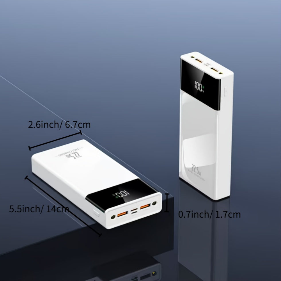 10, 000mAh High-Capacity Power Bank | 22.5W PD Fast Charging | 2-Device Simultaneous Charging | Smart LED Digital Display | Built-in LED Flashlight | Slim & Portable | Universal Compatibility (for iPhone 16/15/14/13/12 & for Samsung/Google/Android