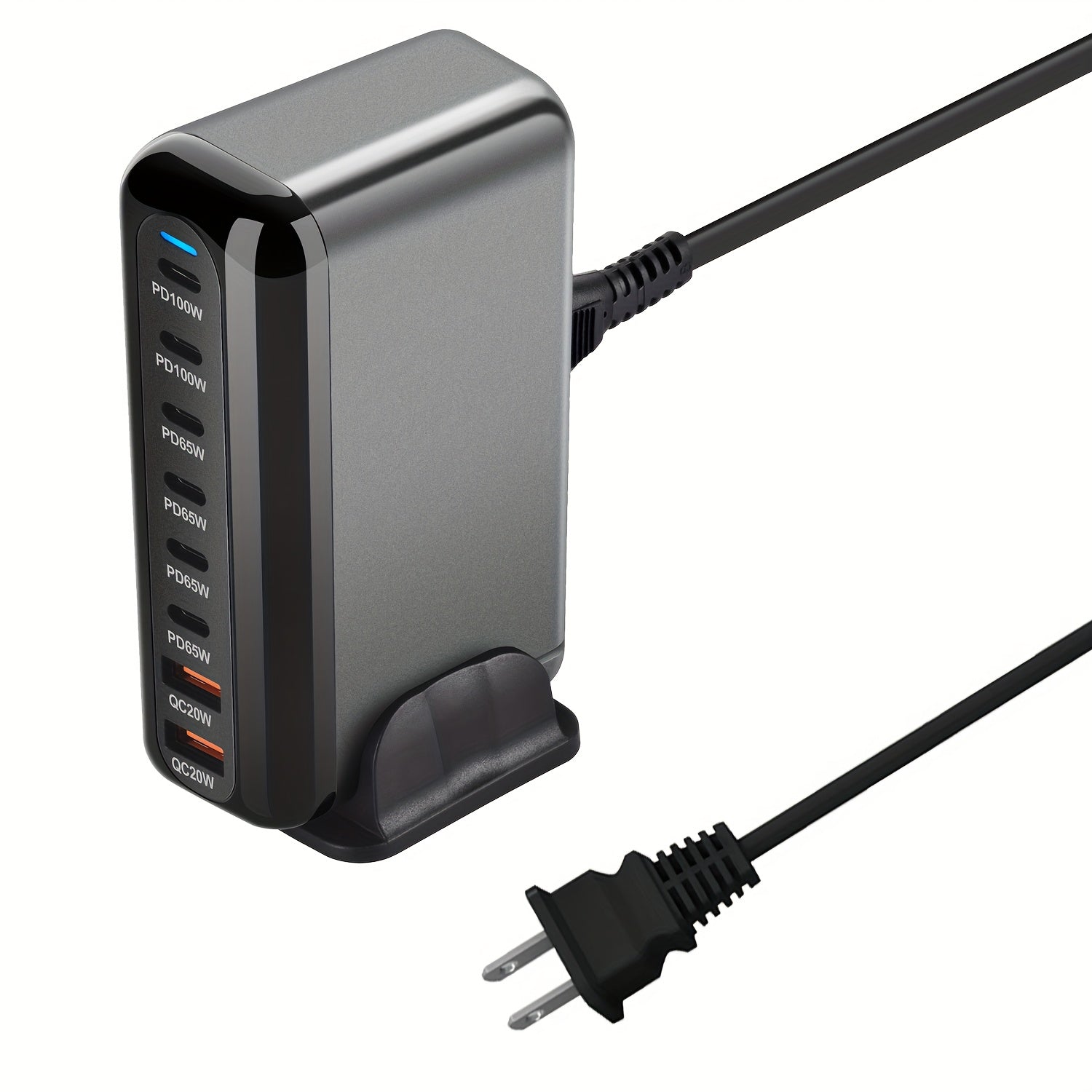 Multi Charging PD Charger New 500W GAN 6C2A 8 Ports Desktop Charging Desktop GaN Charger for Multiple Mobile Phone Type C Quick Charge 3.0, High Power Charging, Desktop Device Charging, Power Delivery Charger, Multi Port Charger, Compact Desktop Design,