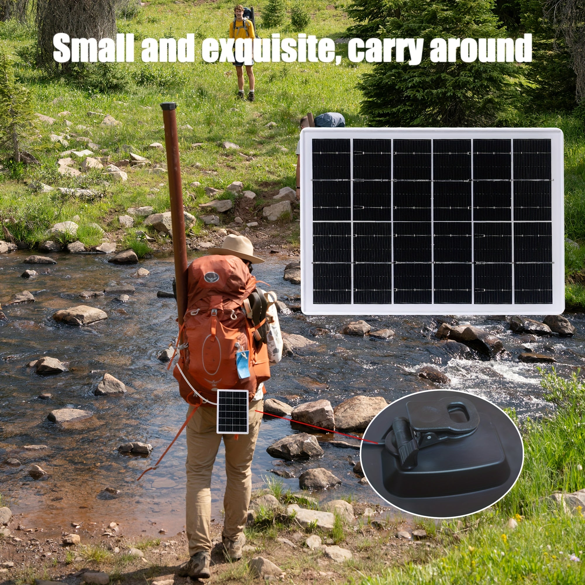 4000mAh Portable Solar Charger Panel with USB Connector, 3W Solar-Powered Charging Station for Outdoor Camping, Mobile Phones, Flashlights, Sports Cameras And Small Fans, Solar Panel with Built In Battery, Portable Solar Panel, Solar Panel Portable, Solar