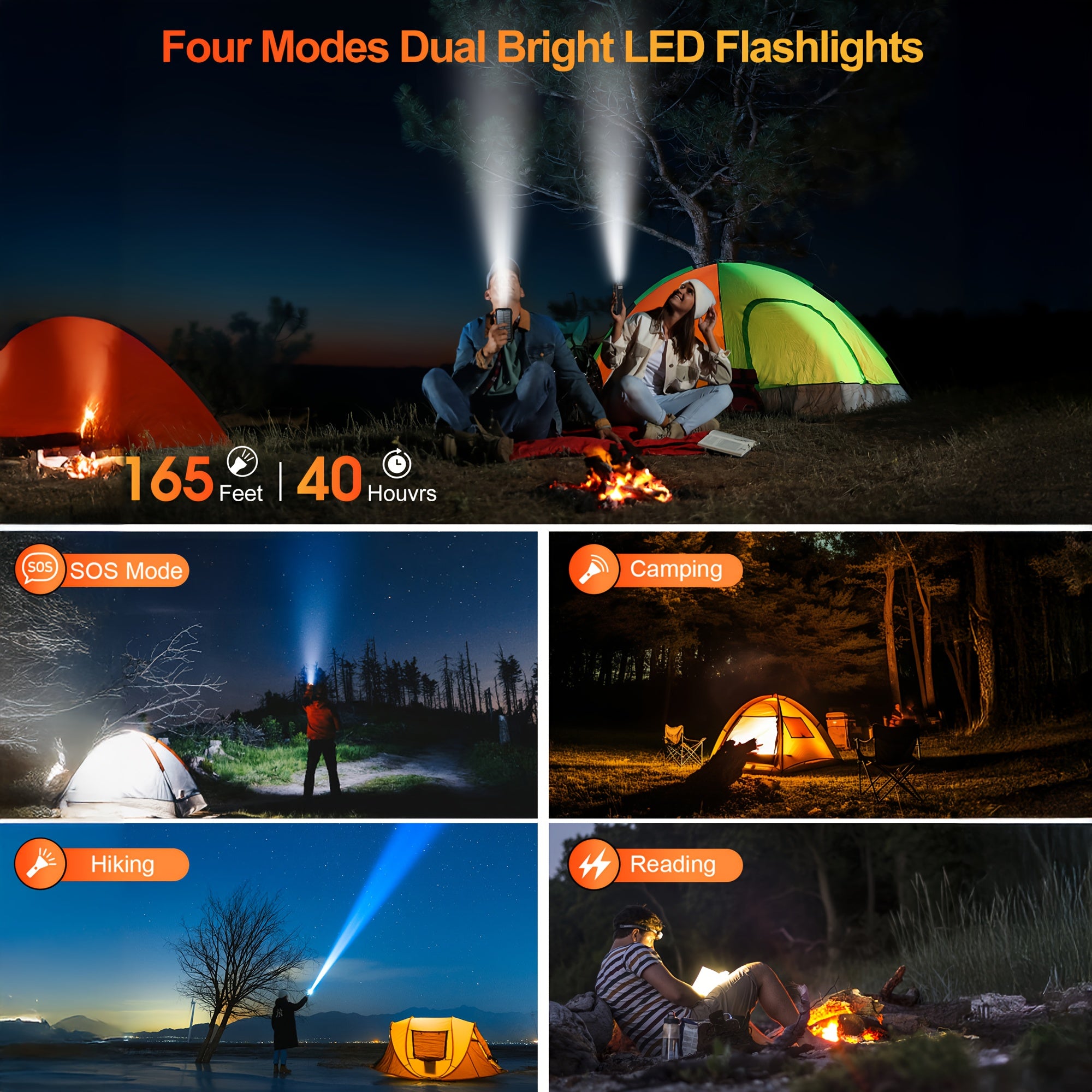 40000mah Large-capacity Solar-powered Wireless Power Bank, With 3 Built-in USB Ports, TYPE-C Output And Input, QC3.0PD 20W Fast Charging, Flashlight, Essential For Outdoor Use, Suitable For Charging Various Devices