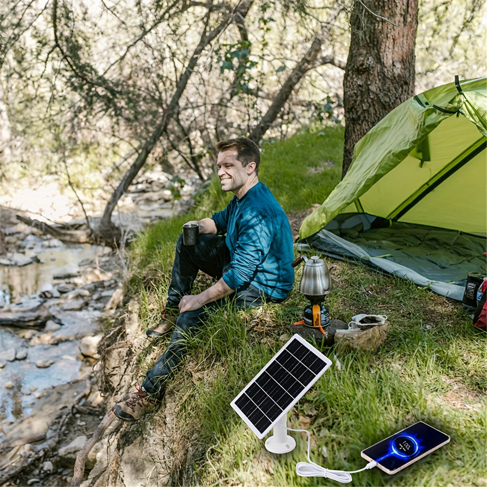 3W Solar Battery Charging Board, Equipped with A Large-capacity Rechargeable Lithium Battery (4200 Milliampere-hours), 5V Solar Battery Charging Board Is Used for Fans And 3C Electronic Devices Such As Mobile Phones, A Portable Emergency Power Source,