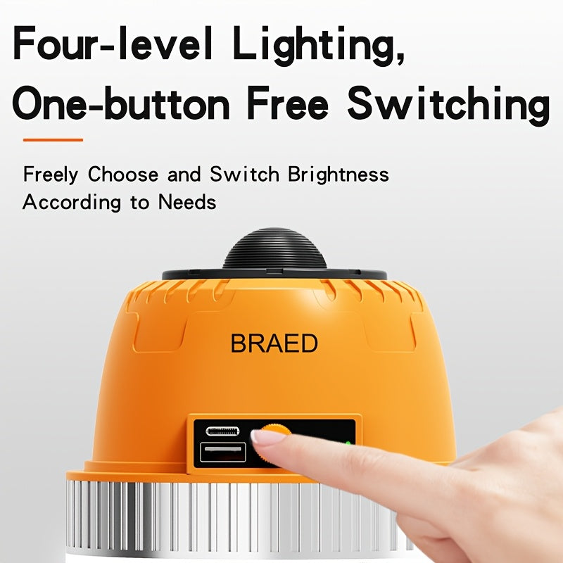 Rechargeable LED Camping Lantern, Camping Essentials, Long Lasting, 4 Modes Camping Light, Power Bank, Lantern Flashlight For Camping, Emergency, Power Outages