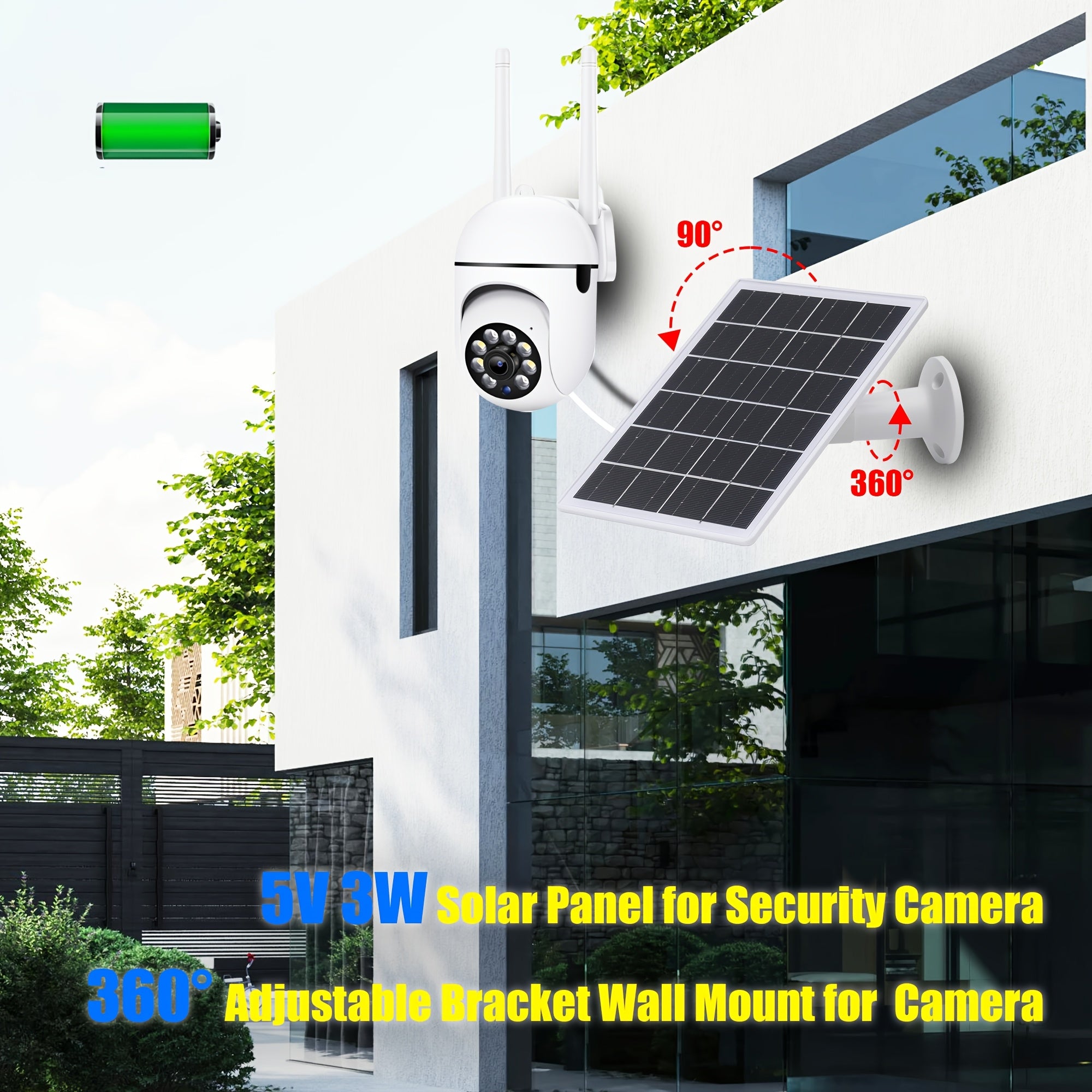 3W Solar Battery Charging Board, Equipped with A Large-capacity Rechargeable Lithium Battery (4200 Milliampere-hours), 5V Solar Battery Charging Board Is Used for Fans And 3C Electronic Devices Such As Mobile Phones, A Portable Emergency Power Source,