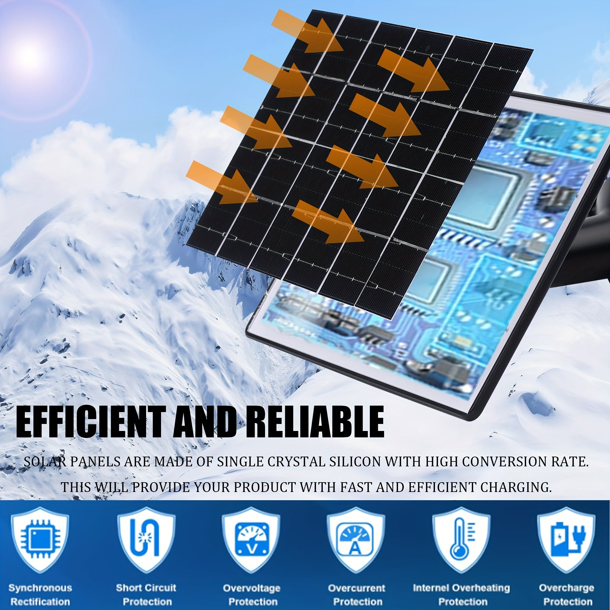 4000mAh Portable Solar Charger Panel with USB Connector, 3W Solar-Powered Charging Station for Outdoor Camping, Mobile Phones, Flashlights, Sports Cameras And Small Fans, Solar Panel with Built In Battery, Portable Solar Panel, Solar Panel Portable, Solar