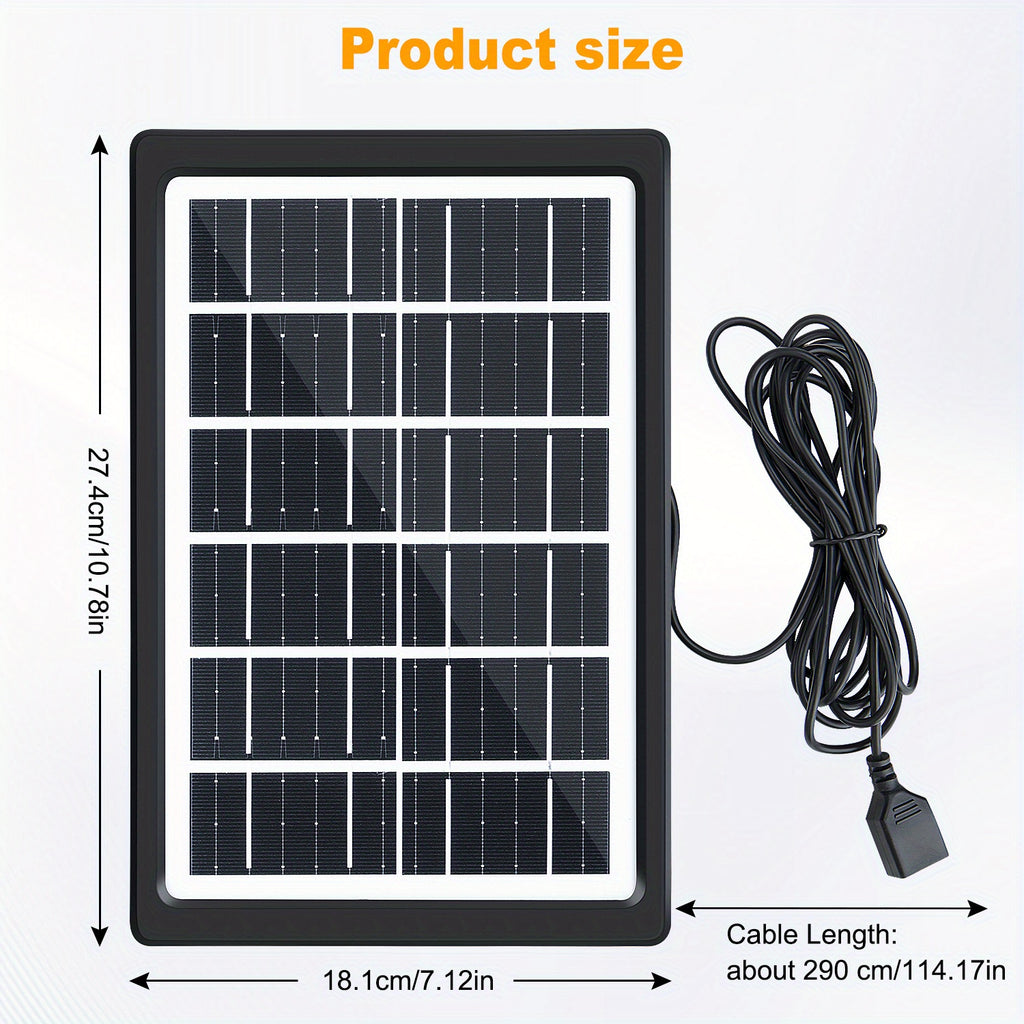 Lylting 1pc Cell Phone Solar Portable Charger-6w-6V with Multiple Interfaces USB, Excellent Choice for Outdoor Cell Phone Accessories, Suitable for Cell Phone Flashlight Small Fan Mobile Power Men's Razor