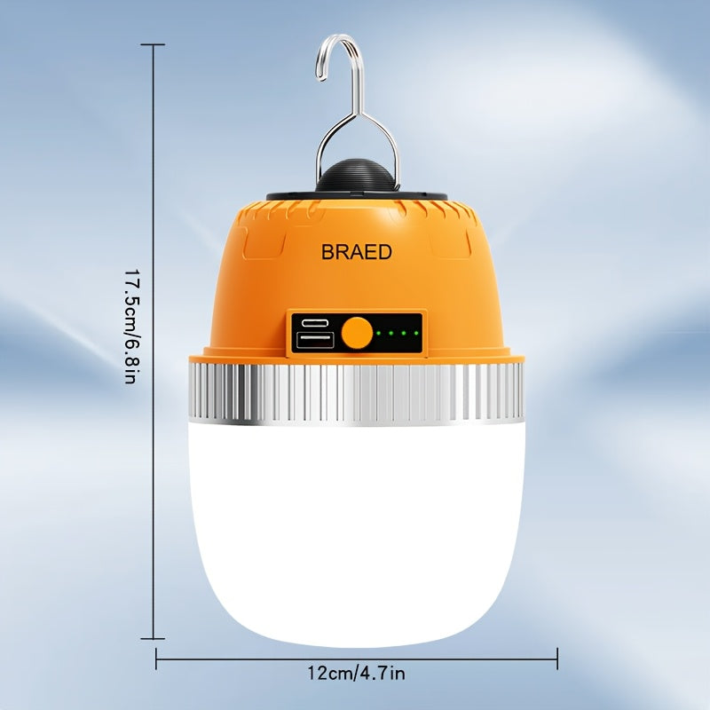 Rechargeable LED Camping Lantern, Camping Essentials, Long Lasting, 4 Modes Camping Light, Power Bank, Lantern Flashlight For Camping, Emergency, Power Outages