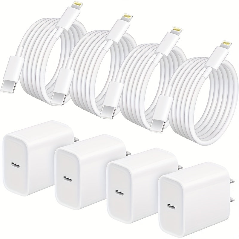[Fast Charger] 20W Fast Charging Wall Charger Kit, USB-C to Lightning Cable | Universal Power Adapter for iPhone 14 Pro Max/13/12/11, PD Type-C Charger Kit, Charger Adapter Fast Charging, Wall Charger USB, USB C Fast Charging Cable, Multi USB Charger