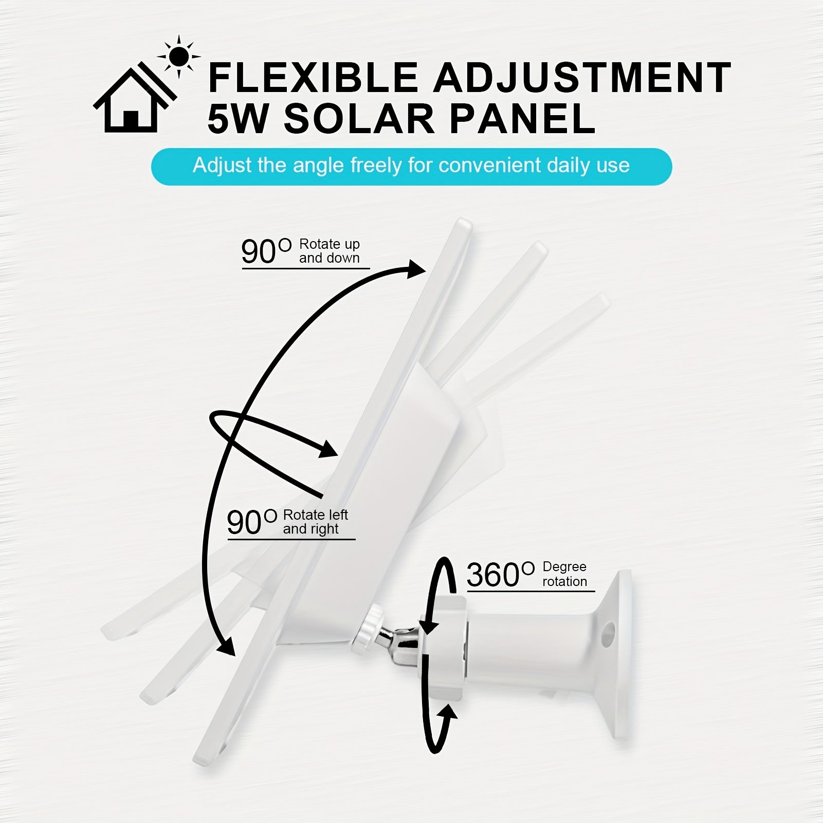 5W Solar Panel, With Built-in 5200mHA Battery, Essential For Outdoor Devices Power Supply, Outdoor Emergency Power Supply, Camping, Night Commuting, Suitable For Low-voltage Safety Cameras, Mobile Devices Recharging, With A Gift Mini Flashlight.