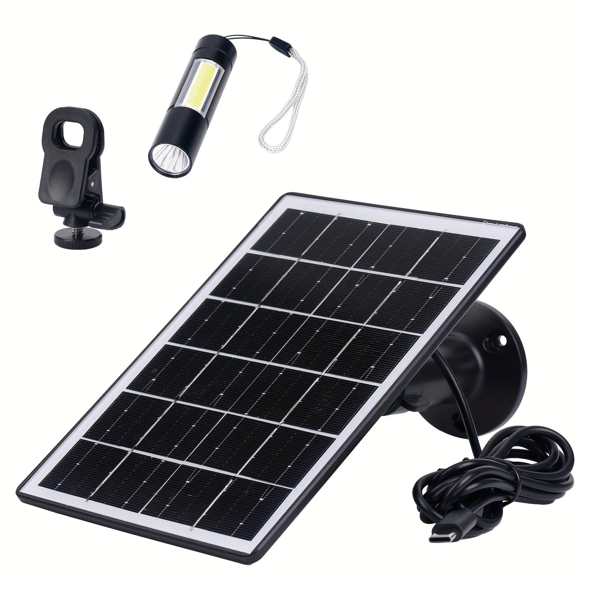 4000mAh Portable Solar Charger Panel with USB Connector, 3W Solar-Powered Charging Station for Outdoor Camping, Mobile Phones, Flashlights, Sports Cameras And Small Fans, Solar Panel with Built In Battery, Portable Solar Panel, Solar Panel Portable, Solar