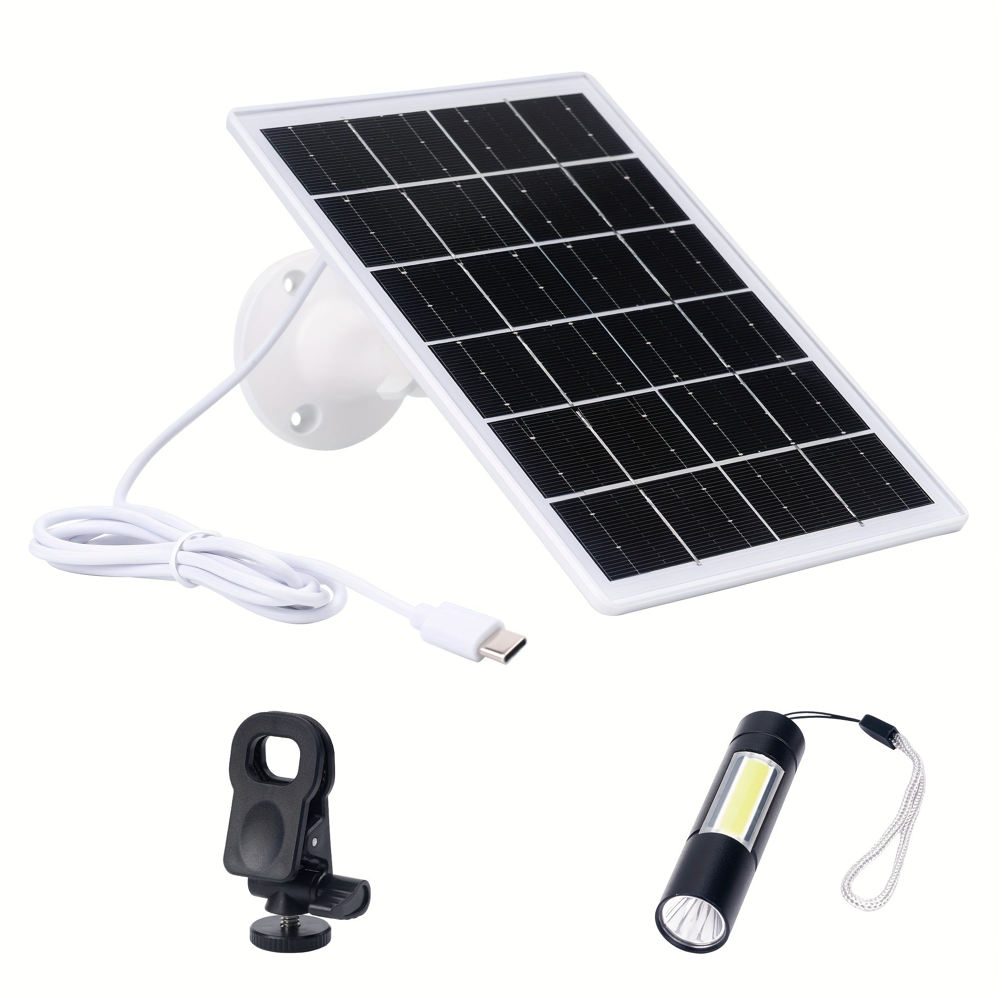 3W Solar Battery Charging Board, Equipped with A Large-capacity Rechargeable Lithium Battery (4200 Milliampere-hours), 5V Solar Battery Charging Board Is Used for Fans And 3C Electronic Devices Such As Mobile Phones, A Portable Emergency Power Source,