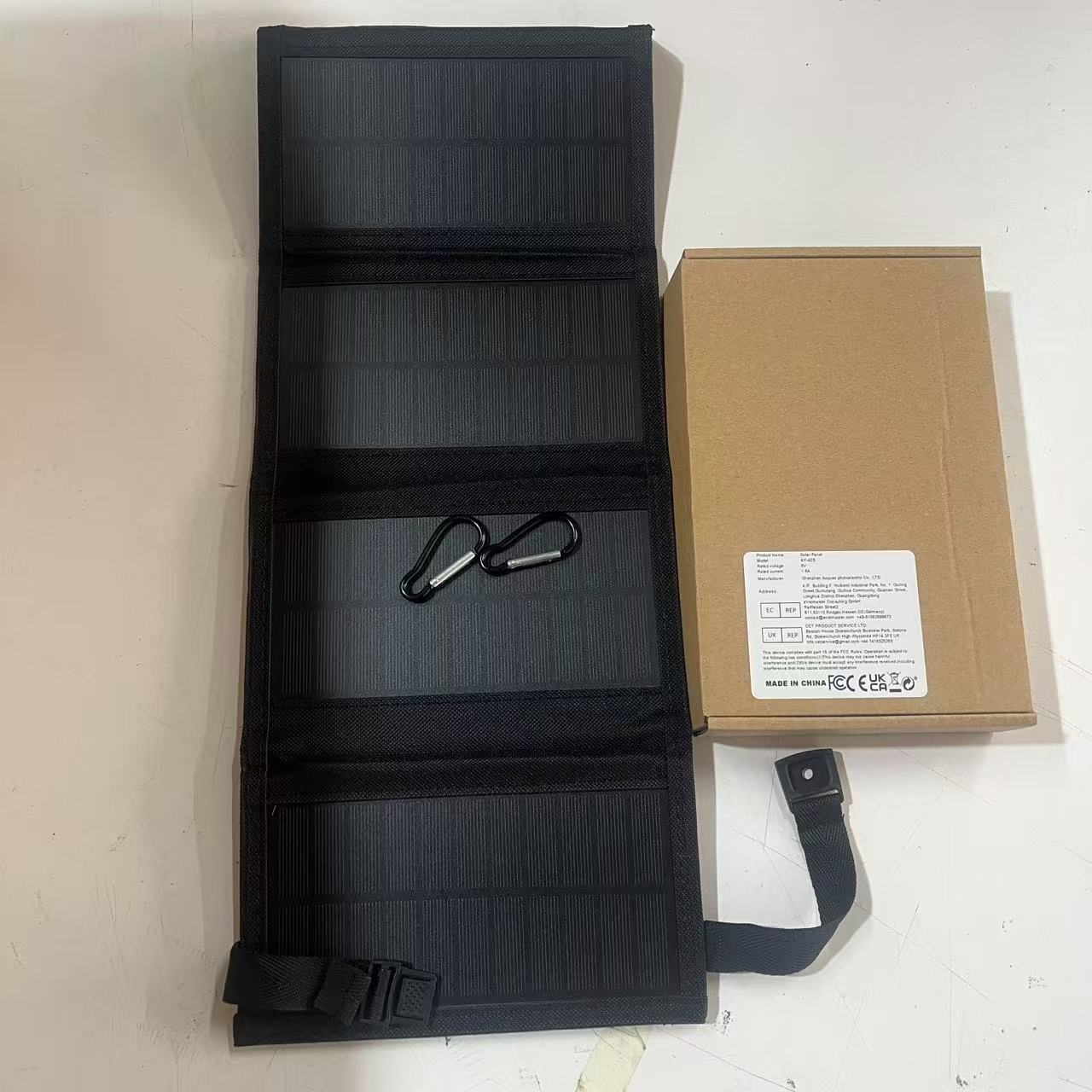 1pc 20W Portable Solar Panel - USB-Powered Outdoor Power Bank with 4 USB Ports, Compact & Lightweight Design for Camping, Travel, Home Use - Solar Phone Charger, Camper Accessories, Travel Power Solution, Durable Solar Panel