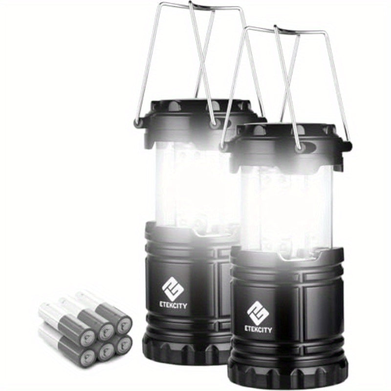 2 Pack Eticiency LED Flashlight & Lantern - Super Bright 395LM Tactical Flashlight with USB Charging, 30H Runtime, Emergency Power Bank, Compact & Portable with Hanging Hook, USB-Powered (Batteries Not Included) for Camping, Power Outages, Indoor/Outdoor
