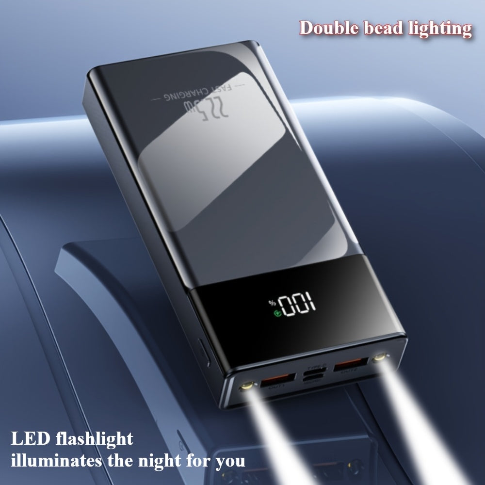 10, 000mAh High-Capacity Power Bank | 22.5W PD Fast Charging | 2-Device Simultaneous Charging | Smart LED Digital Display | Built-in LED Flashlight | Slim & Portable | Universal Compatibility (for iPhone 16/15/14/13/12 & for Samsung/Google/Android