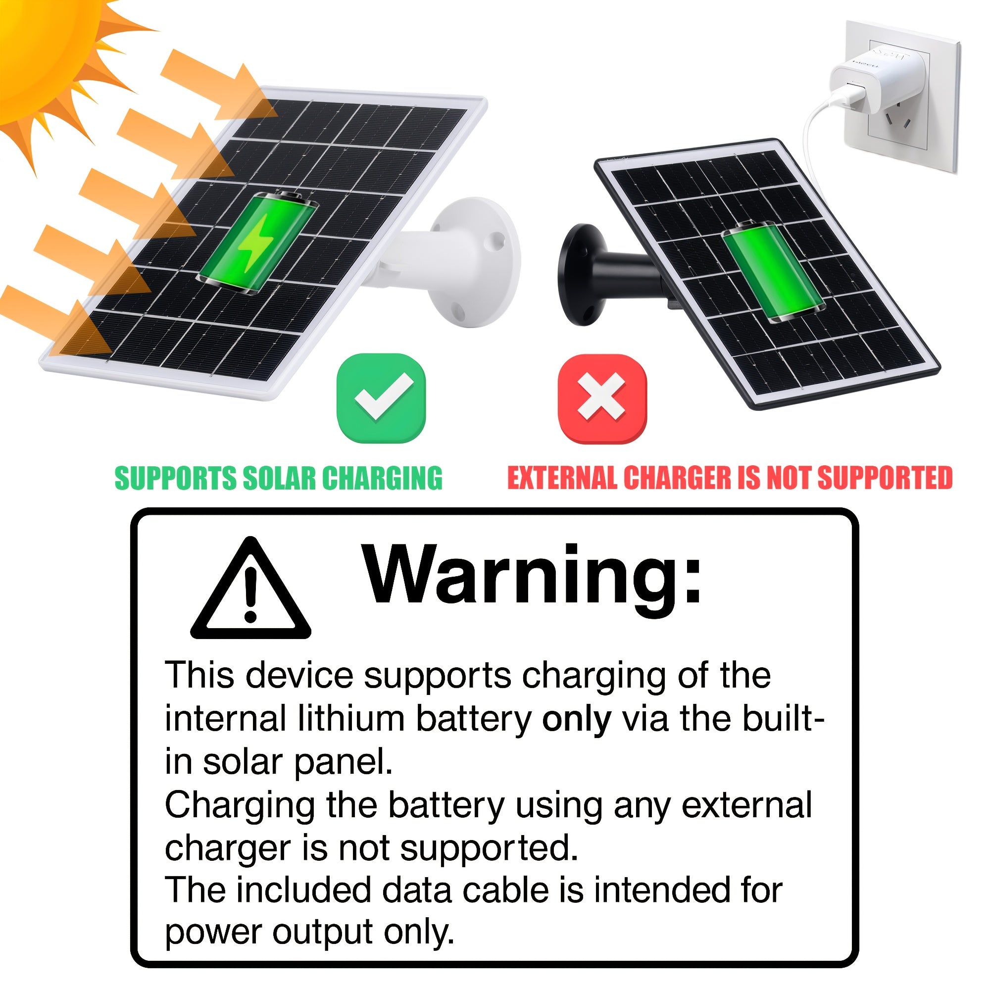 5W Solar Panel with 5200mAh Built-in Battery - Portable Solar Charging Station, USB-C/USB-A Fast Charging, 5V Outdoor Power Bank for Security Cameras, Doorbells, Lights, Phones, Fans, Emergency Backup Power - Compact & Lightweight Design with 360°