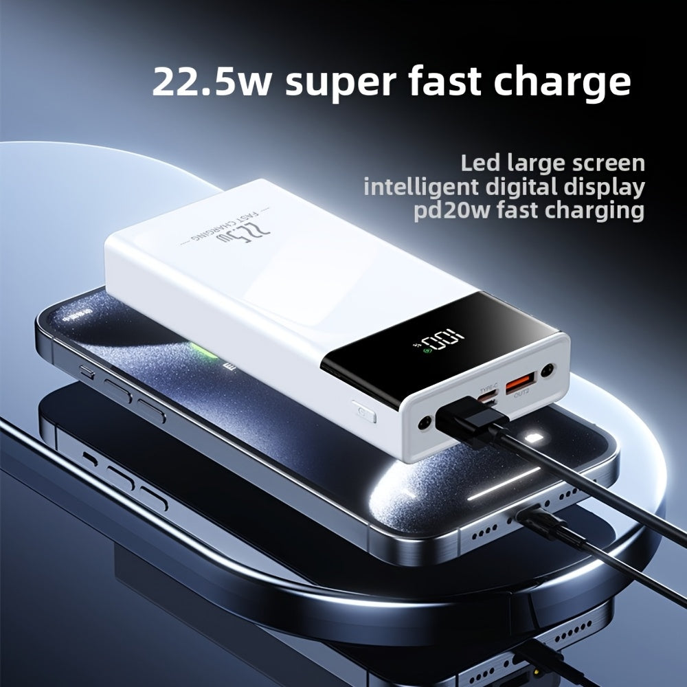10, 000mAh High-Capacity Power Bank | 22.5W PD Fast Charging | 2-Device Simultaneous Charging | Smart LED Digital Display | Built-in LED Flashlight | Slim & Portable | Universal Compatibility (for iPhone 16/15/14/13/12 & for Samsung/Google/Android