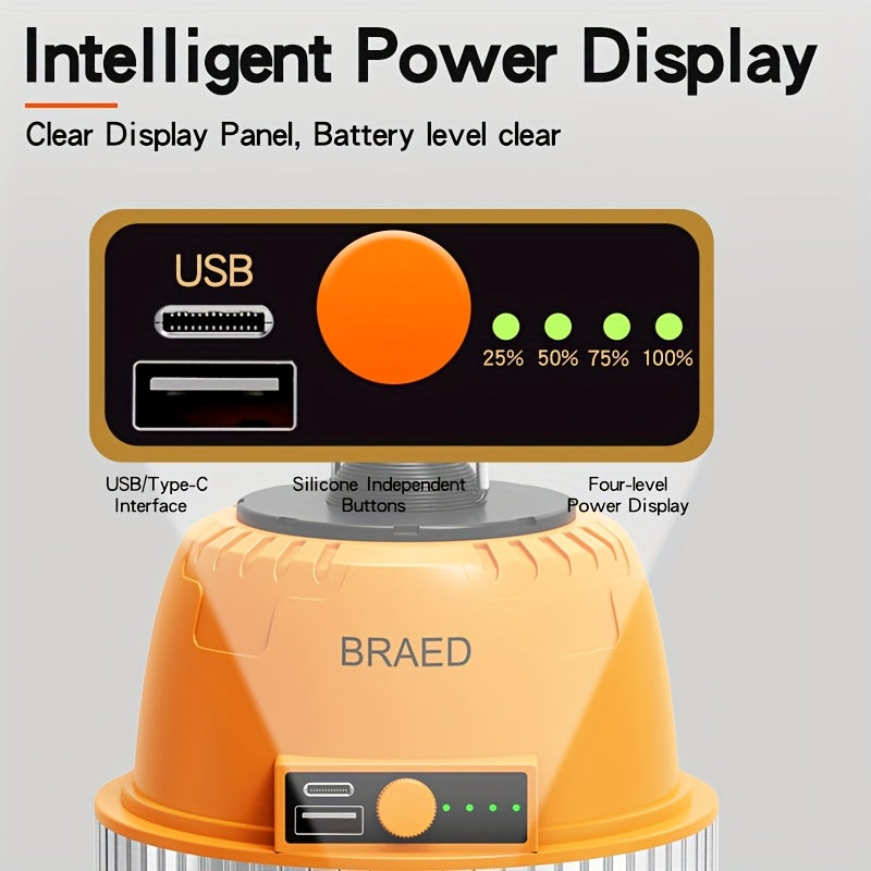 Rechargeable LED Camping Lantern, Camping Essentials, Long Lasting, 4 Modes Camping Light, Power Bank, Lantern Flashlight For Camping, Emergency, Power Outages