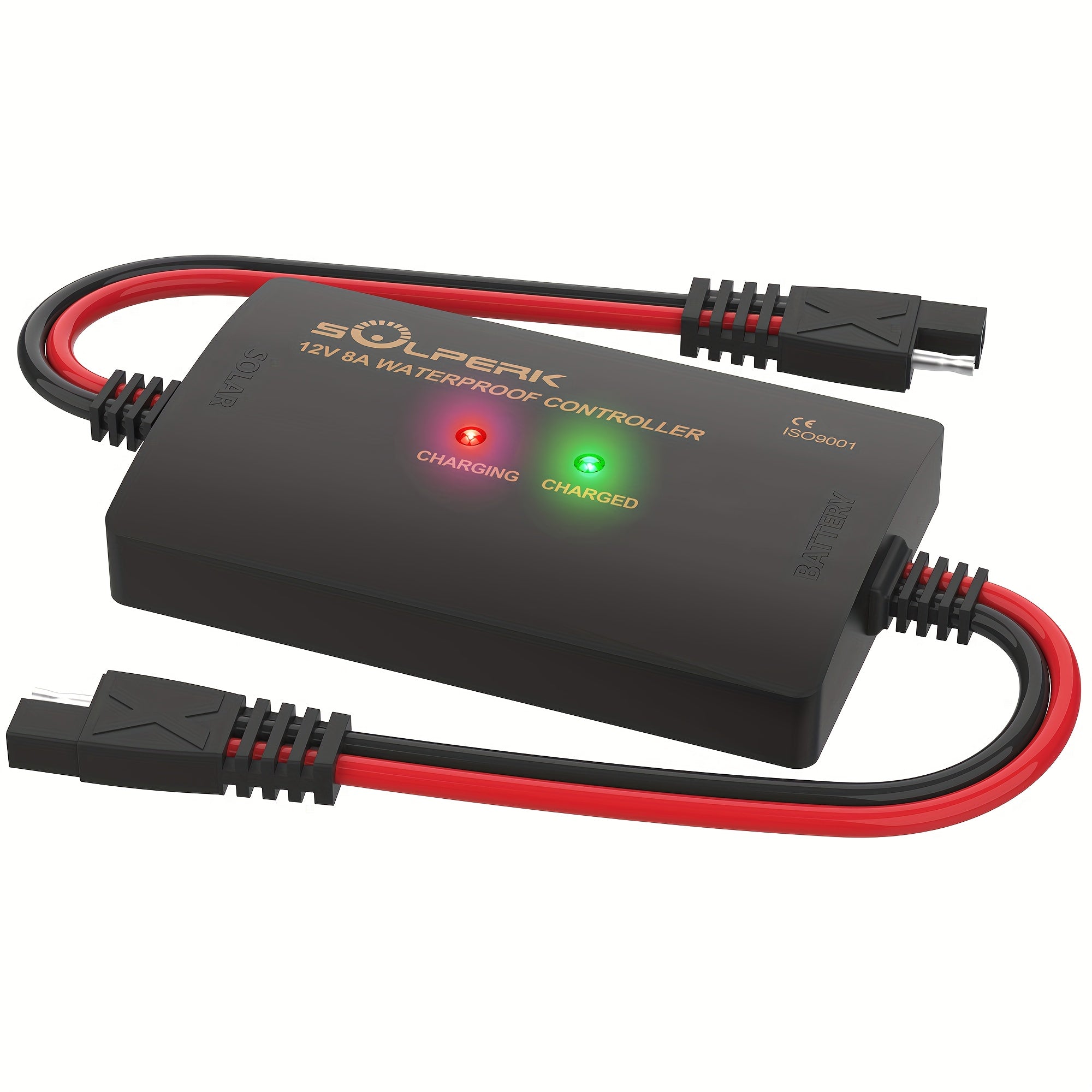 8A 12V Solar Charge Controller with LED Display PWM Intelligent Solar Panel Battery Regulator for Gel AGM Lead-Acid Lithium LiFePO4 Battery, Used In RV Boat Car, Solar Battery Charger, Solar Phone Chargers Fast Charge, Portable Solar Charger, Solar